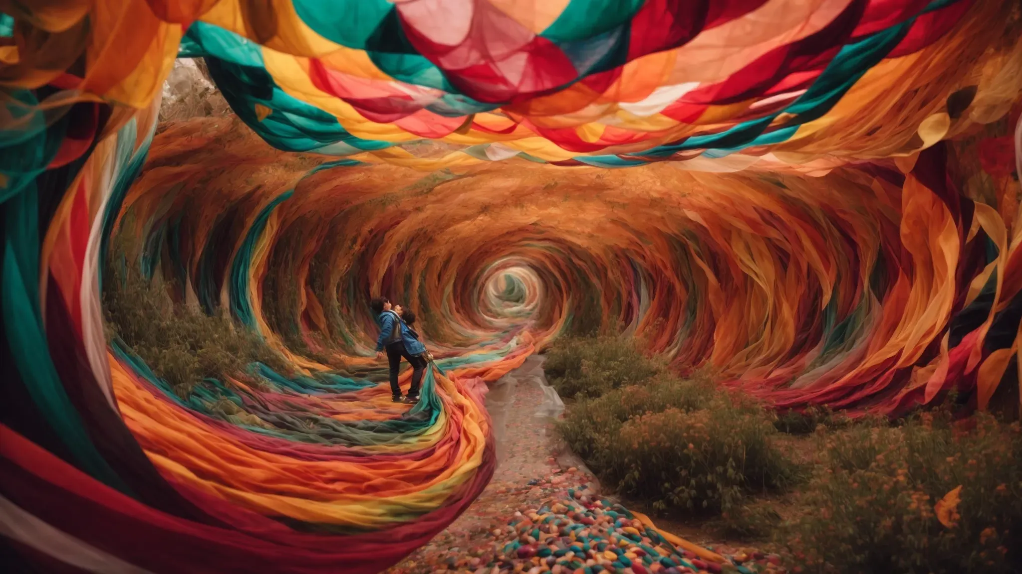 a whimsical kaleidoscope twirls, blending Revolutionizing Film Production fantastical landscapes and quirky characters into a vibrant tapestry of imagination.