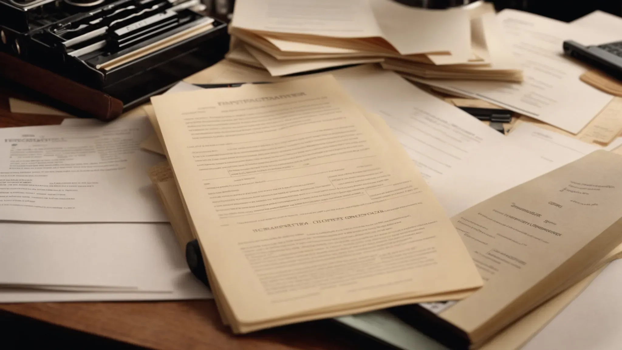 a stack of screenplay and script documents sits atop a filmmaker's desk, surrounded by a movie clapperboard and a theater mask, highlighting the intersection of cinema and stage.