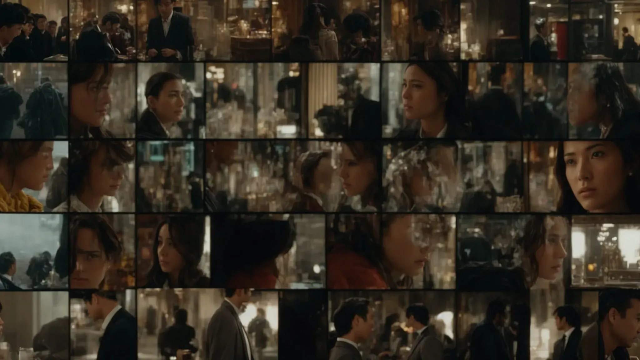 a collage of split-screen images showing pivotal scenes from each mentioned film, without revealing characters' faces or identifiable marks.