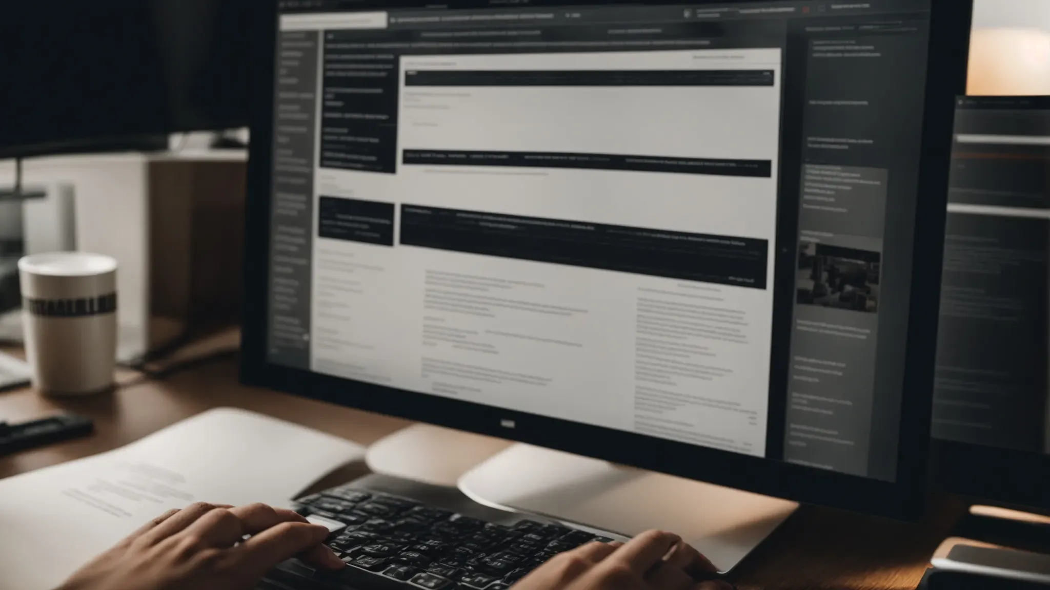 a person comfortably seated in front of a computer, navigating a website dedicated to film scripts.