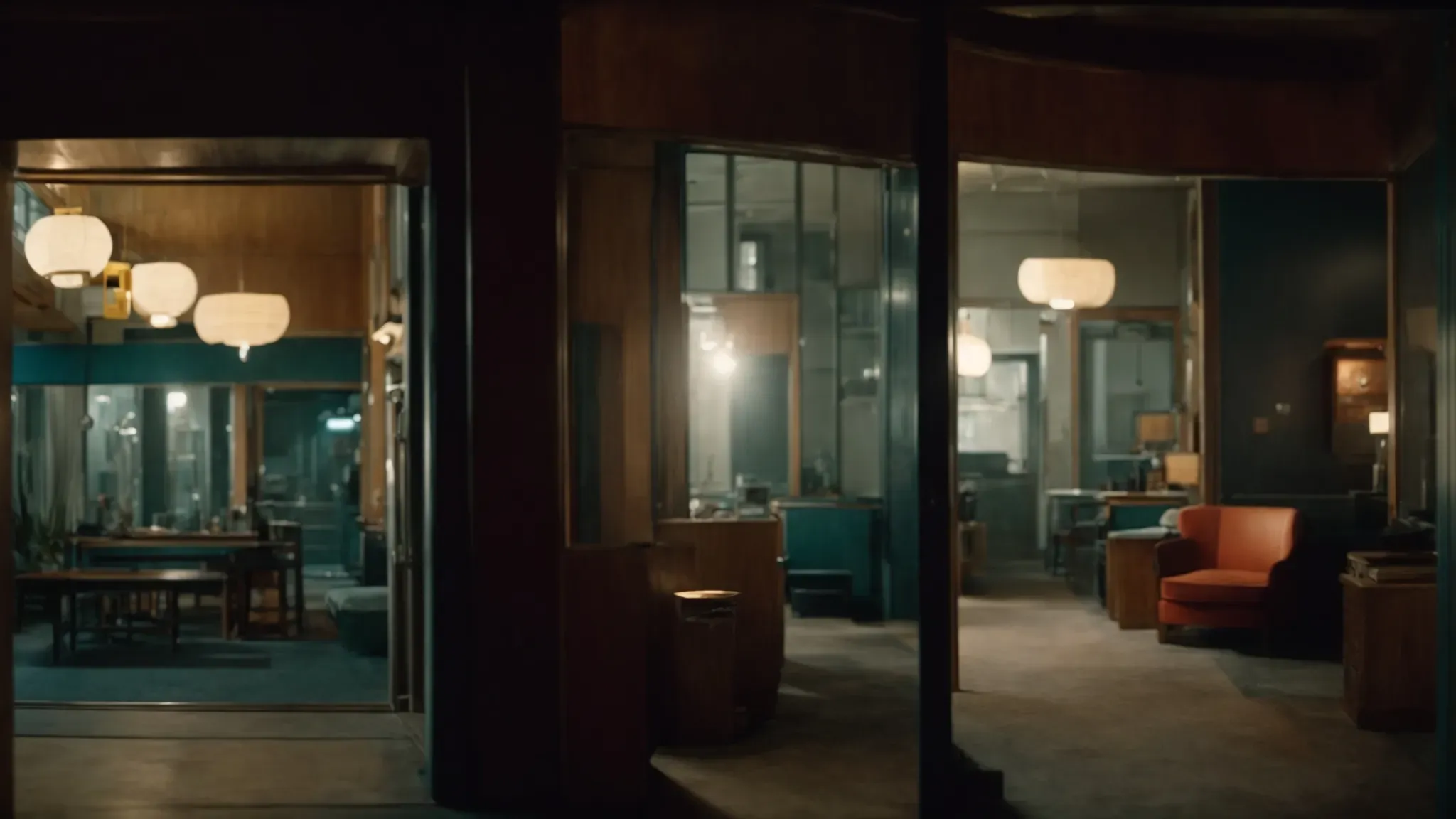 two adjacent frames of the same scene, one visibly grainy and poorly lit, the other vivid, richly colored, and meticulously detailed.