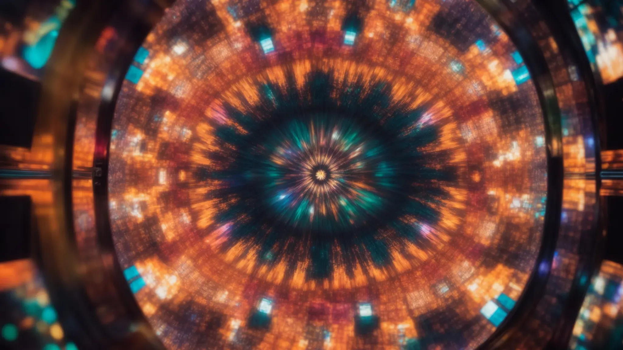 a vibrant stage engulfed in a kaleidoscope of projected images, bringing a once static backdrop to life with visual stories.