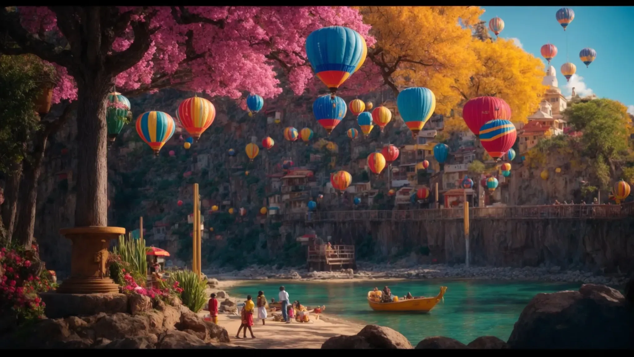 a colorful array of animation scenes from around the world, illuminating the screen with their unique artistic styles and narratives.