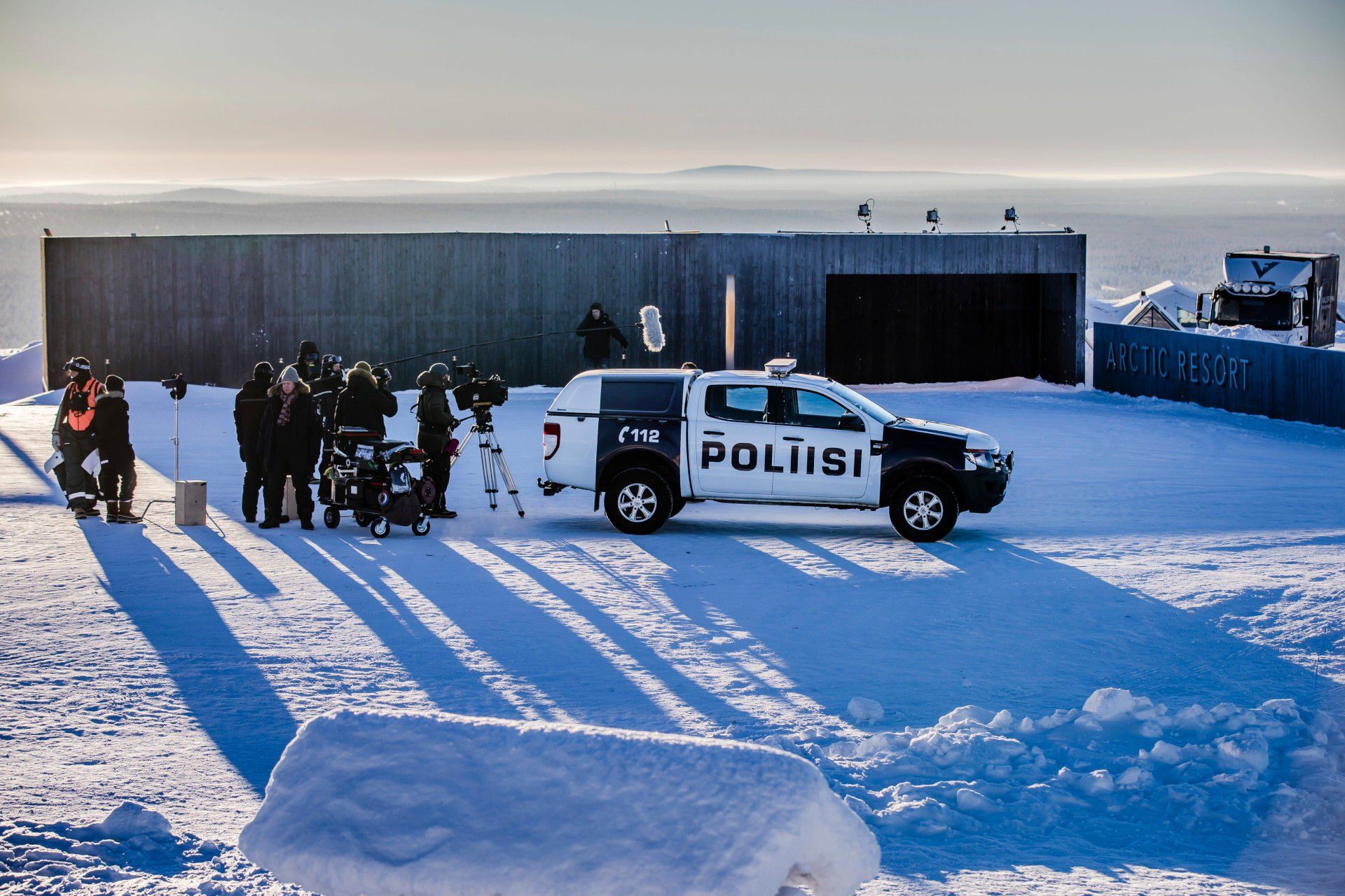 Behind the scenes on Af0b10e8 Production Arctic Circle Thriller Police filming in Finland