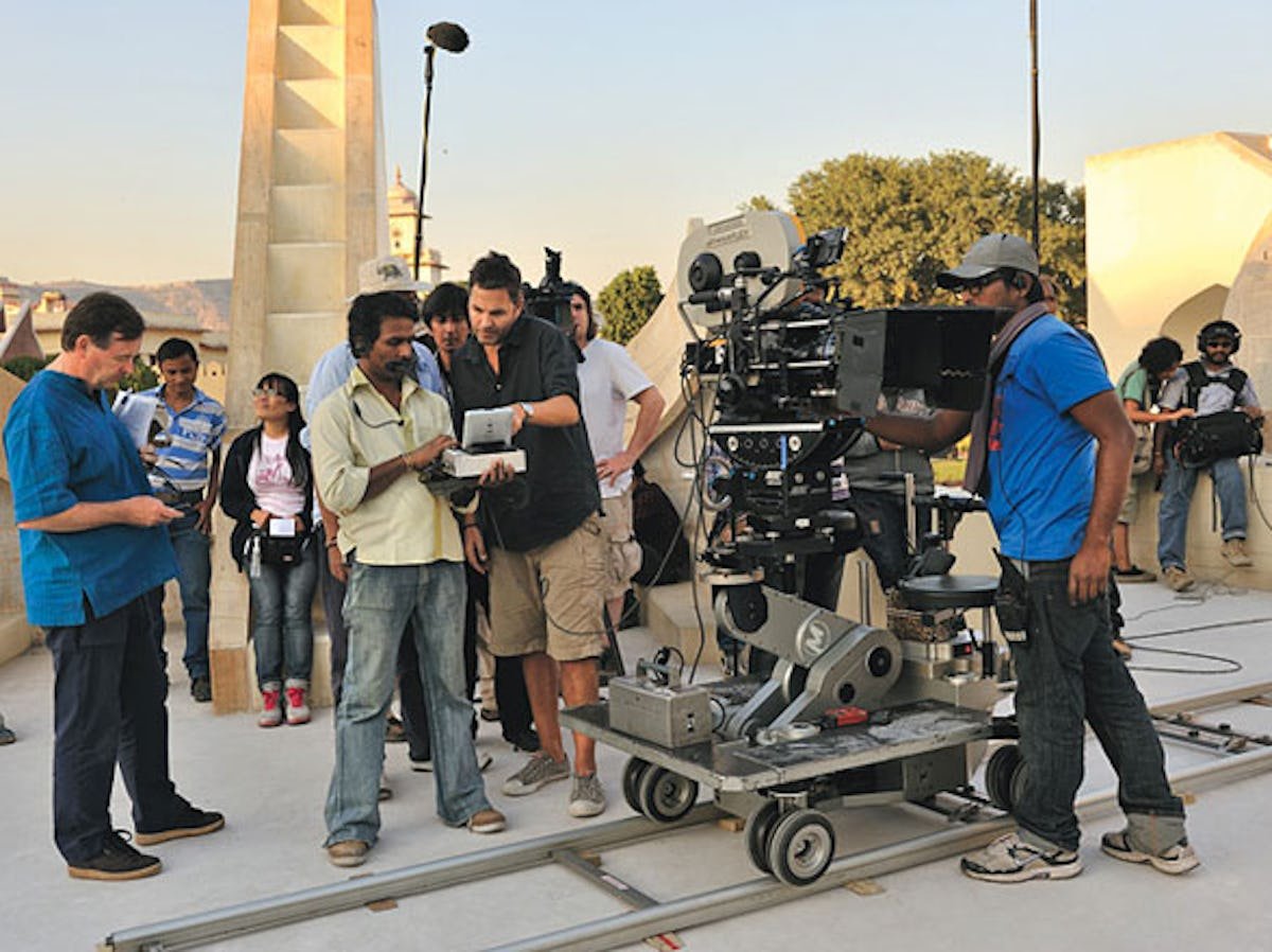 Behind the scenes on Best Exotic Marigold Hotel Camera Crew filming in India