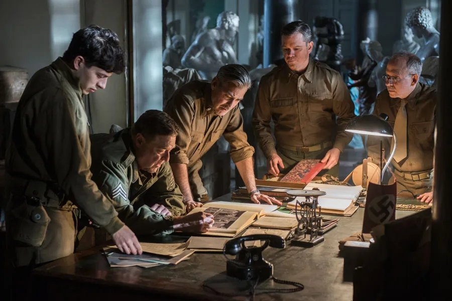 Behind the scenes on Dam Images Design Monuments Men Monuments filming in Luxembourg