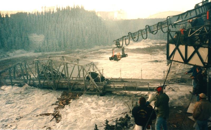 Behind the scenes on Dante's Peak filming in Idaho