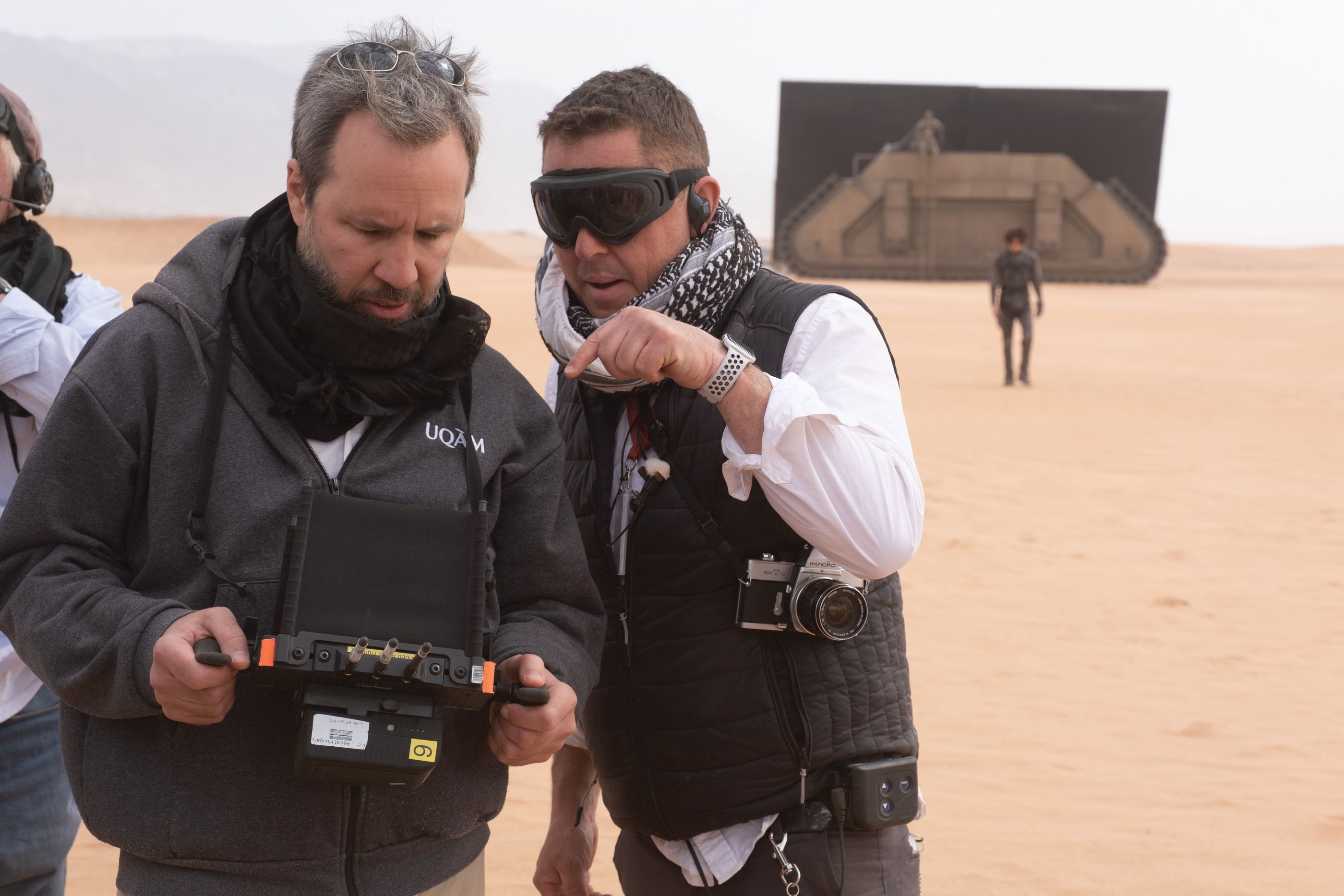 Behind the scenes on Dune Hungary Villeneuve Fraser filming in Hungary