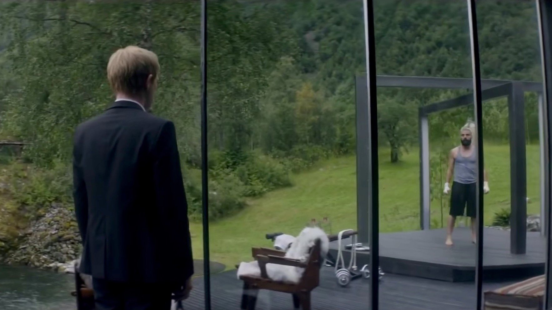 Behind the scenes on Ex Machina Juvet filming in Norway