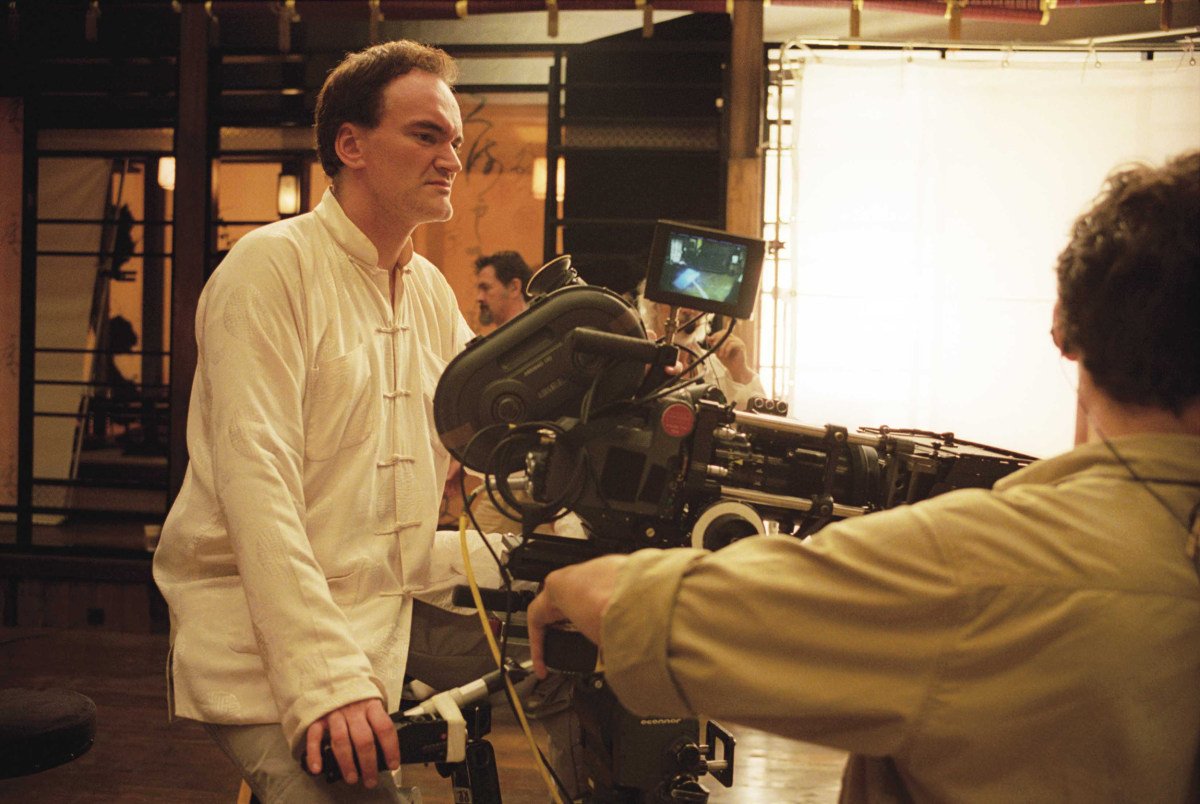 Behind the scenes on Kill Bill Tarantino Camera Japan Set filming in Japan