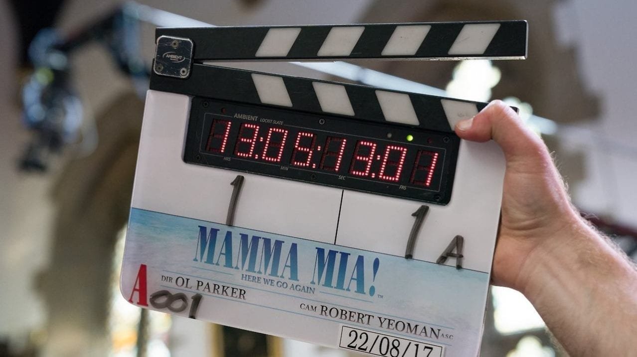 Behind the scenes on Mamma Mia2 Vis Island Croatia Clapperboard filming in Croatia