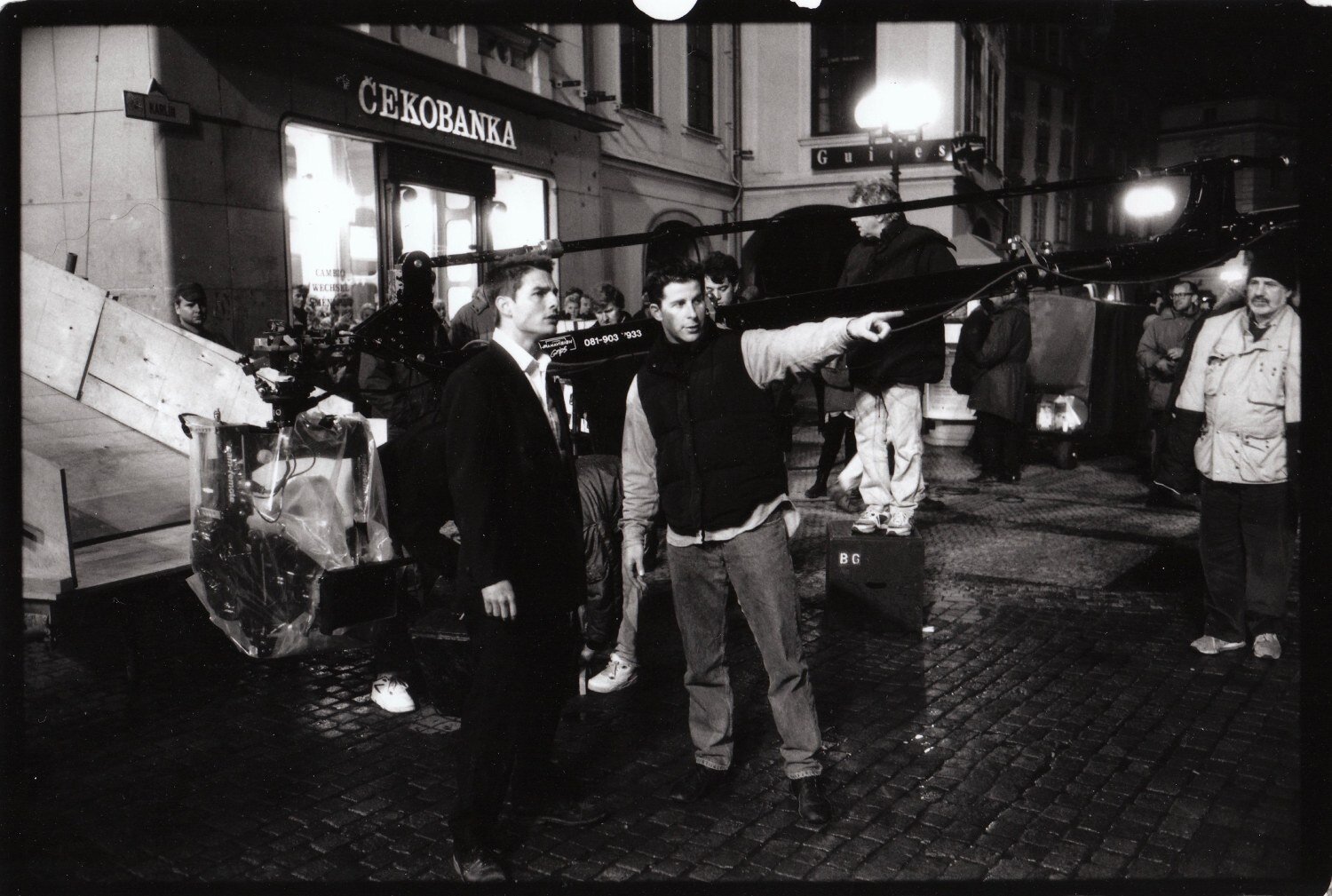 Behind the scenes on Mission Impossible 1996 Prague Czech Republic filming in Czech Republic
