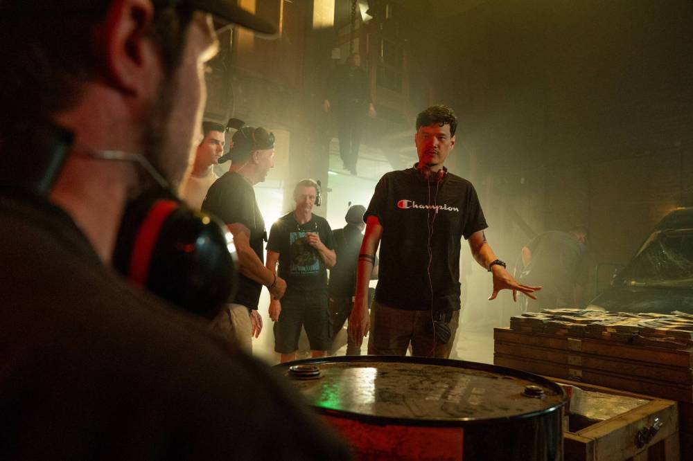 Director Timo Tjahjanto on the set of Nobody 2, filmed in Winnipeg, Manitoba