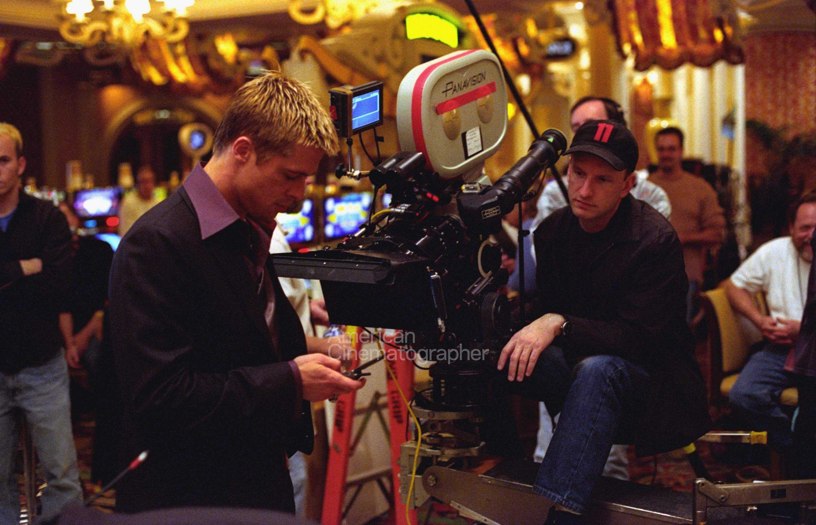 Behind the scenes on Oceans Eleven Soderbergh Nevada Pitt Bellagio filming in Nevada