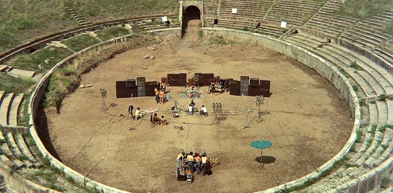 Behind the scenes on Pink Floyd: Live at Pompeii filming in Mauritius