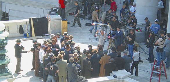 Behind the scenes on Public Enemies filming in Washington
