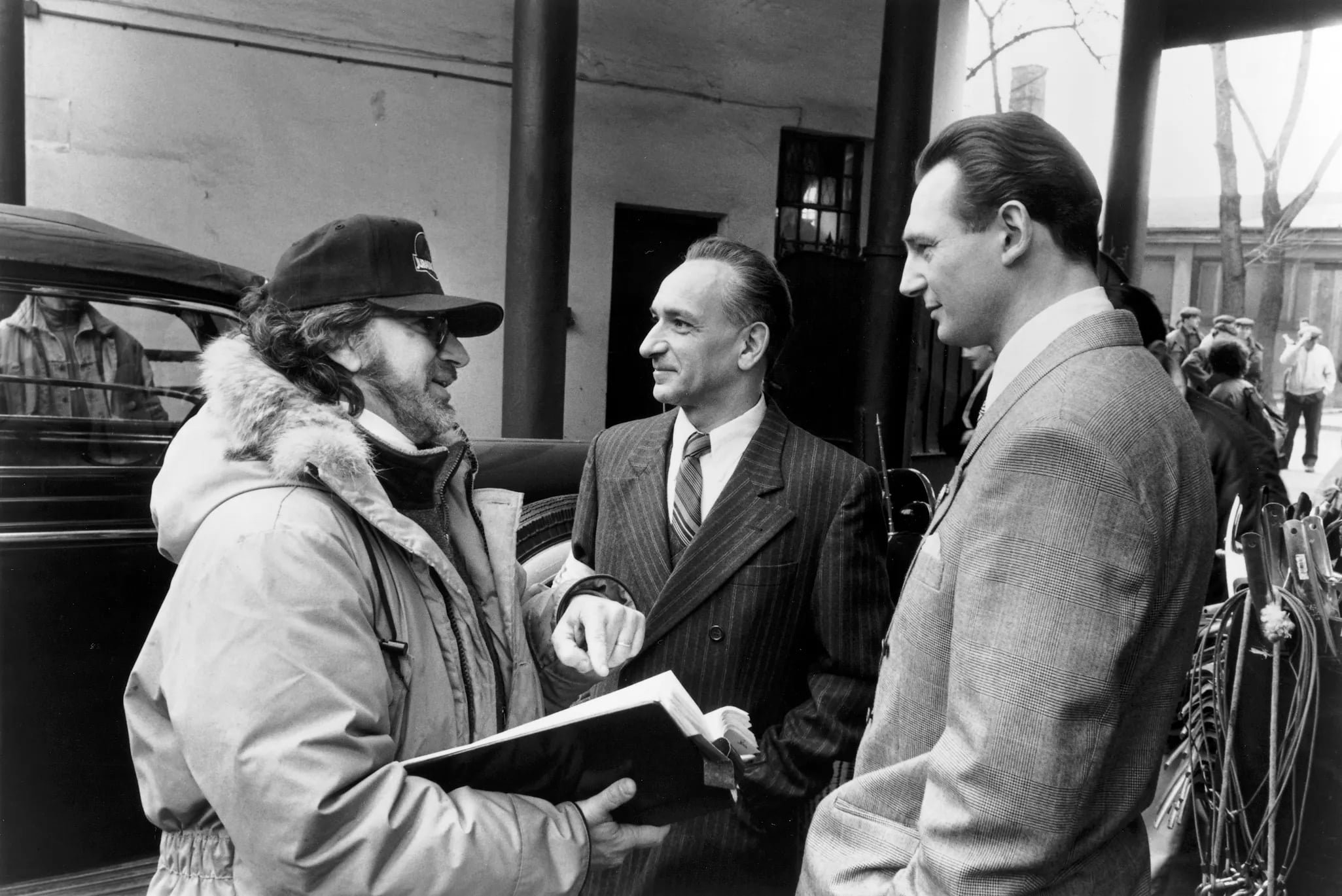 Behind the scenes on Schindlers List Poland Spielberg Directing filming in Poland
