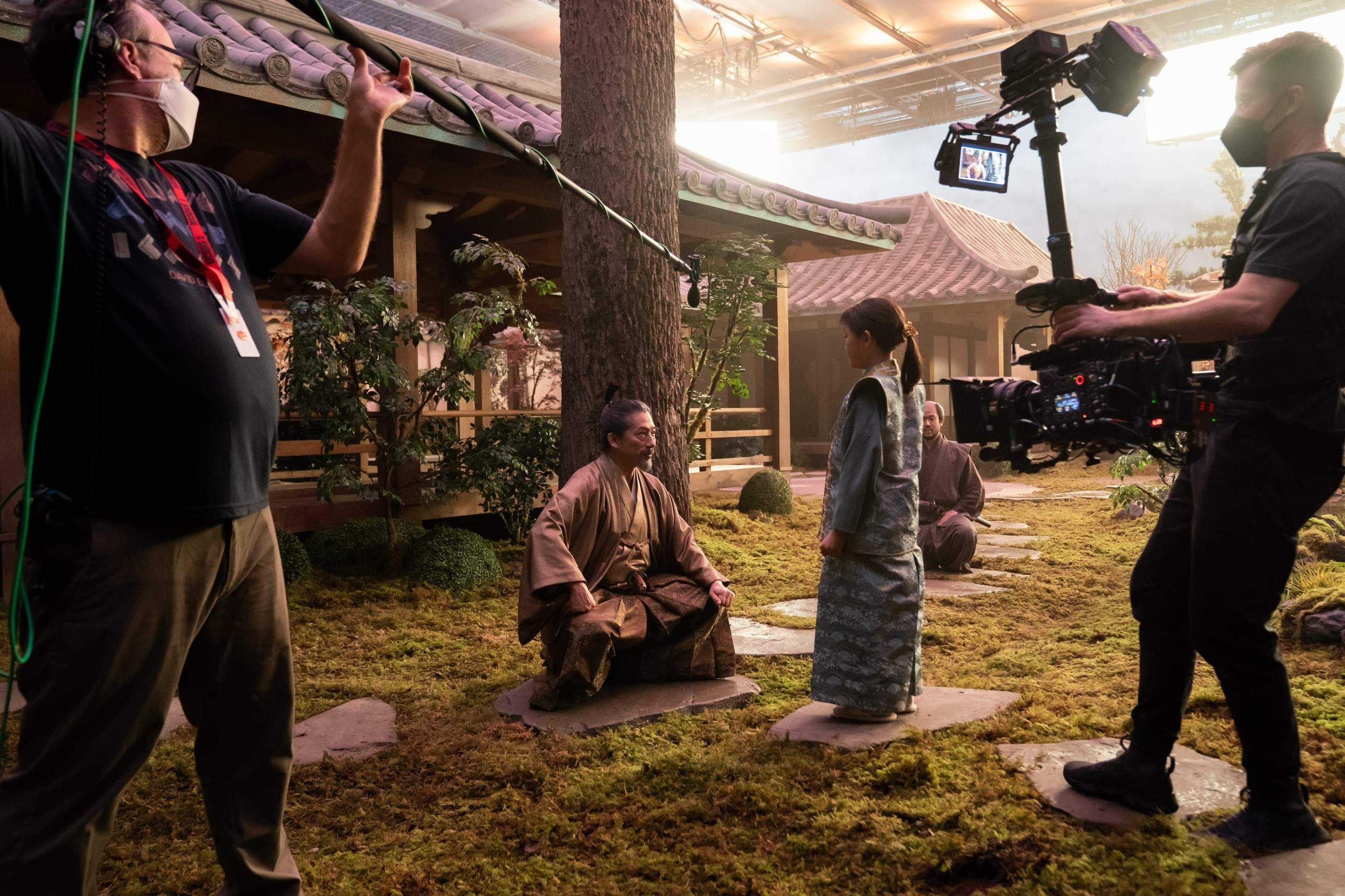 Behind the scenes on Shogun Toranaga Mammoth British Columbia Studios filming in British Columbia