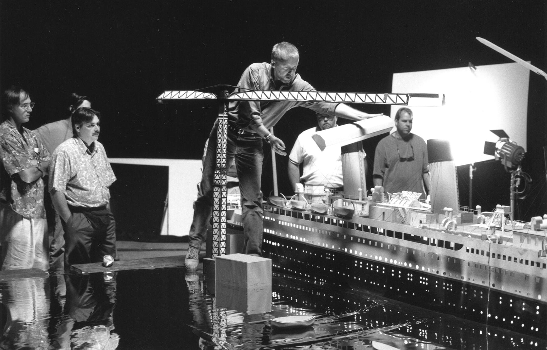 Behind the scenes on Titanic Mexico Cameron Crew Miniature Fox filming in Mexico